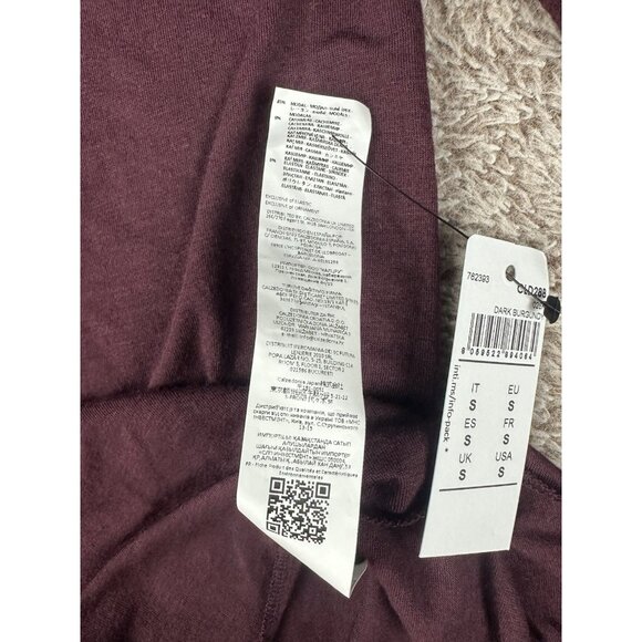 Intimissimi Ultralight with Cashmere Boat Neck Top Dark Burgundy Size S NWT - Picture 6 of 12